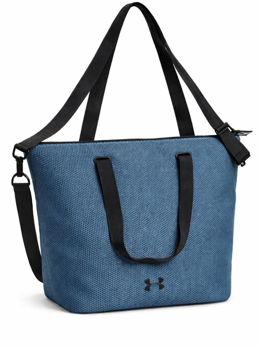 UNDER ARMOUR Mesh On the Run Zippered Tote Gym Overnight Bag - Marlin Blue
